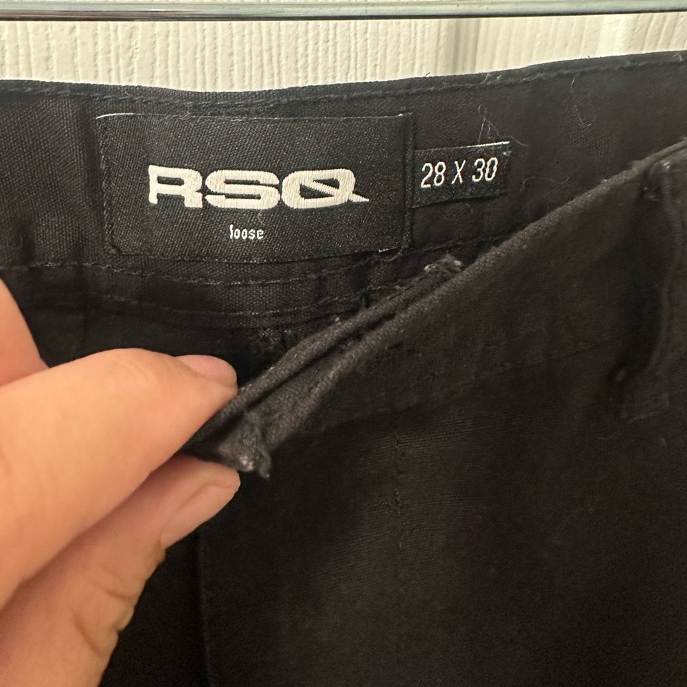 RSQ by Tillys Mens Loose Cargo Pants - black 28 x 30 - Picture 3 of 13